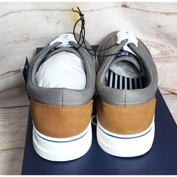 M Chaps Grey Canvas Lace-Up Low Cut Dress/Casual Shoes – Size 10 Versatile Men's - Picture 9 of 11